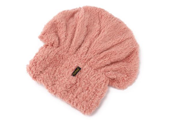 Puting hair-drying cap soft towel fast dryer wrap turban pink absorbent Coral Velvet Quick-drying spa bath tool
