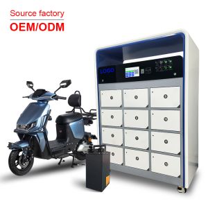 Smart 12KW battery swap cabinet for electric 2/3/4-wheelers with  high power luxury style