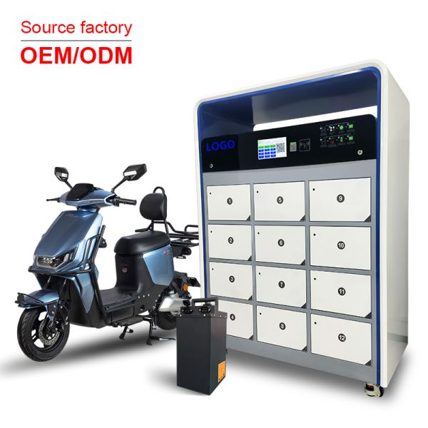 Smart 12KW battery swap cabinet for electric 2/3/4-wheelers with  high power luxury style