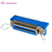 Conector fêmea de ângulo direito de Centronic DDK 14pin 24Pin 36pin 50pinPCB com grampo da caução