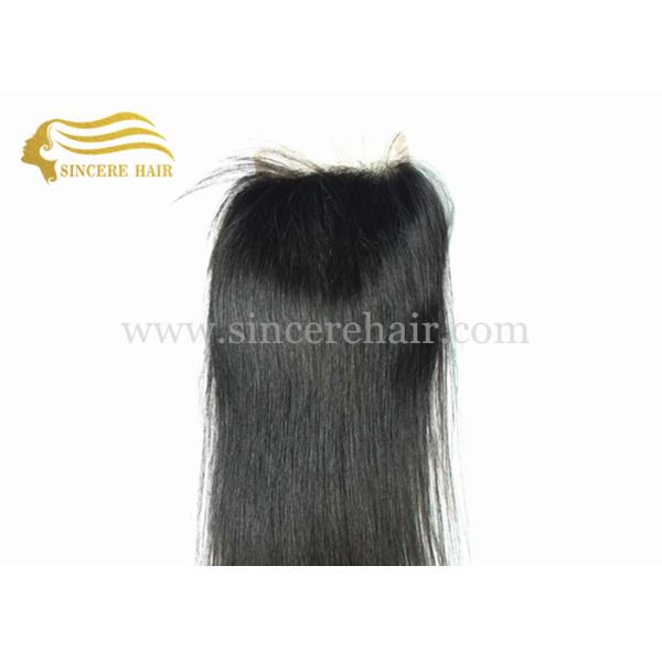 18" Natural Black Straight Virgin Remy Human Hair Clouser 90 Gram / Piece For Sale 20