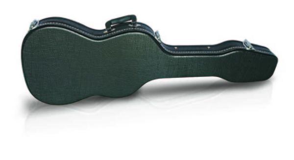 Leather Acoustic Bass Guitar Case Side Metal Loops For Carrying Strap