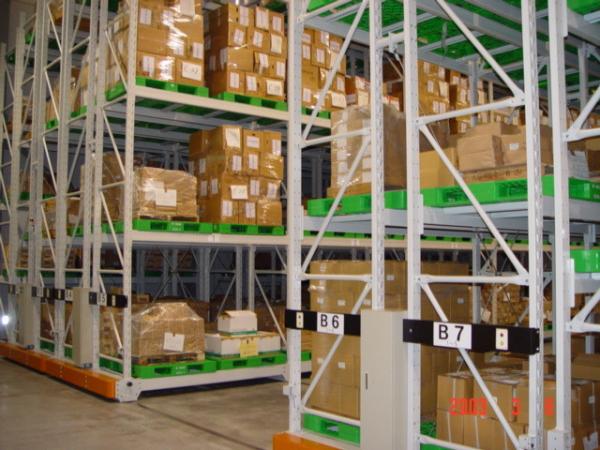 Heavy Duty Movable Racking System Powder Coated Movable Storage Racks