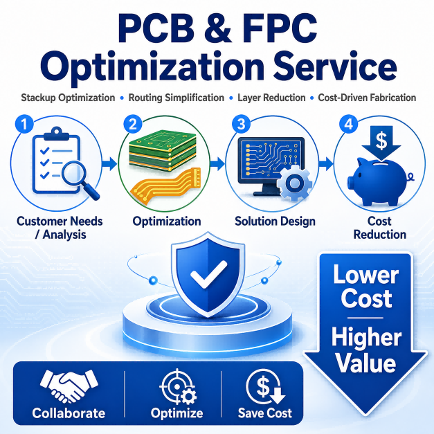 PCB Stackup Optimization FPC Routing Simplification Service Layer Reduction and Cost-Driven Board Fabrication