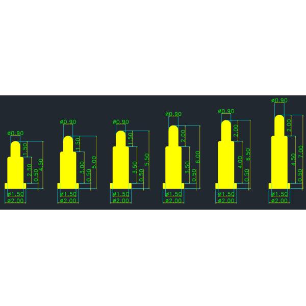 6Pin Germany Adapter Connector Magnetic spring loaded pin Usb Connector Magnetic spring loaded pin Cable Connector