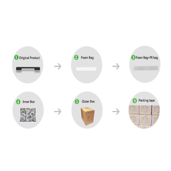 224mm Brushed Stainless Steel U Shape Silver Furniture Handle With Screws