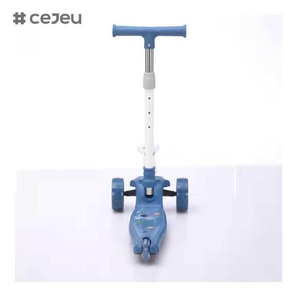 CJ-YLKB-808 2025 Hot Selling Little Astronaut Electric Scooter for Kids Three PU Wheel Light and Music Springy and Cheap Dancing Product