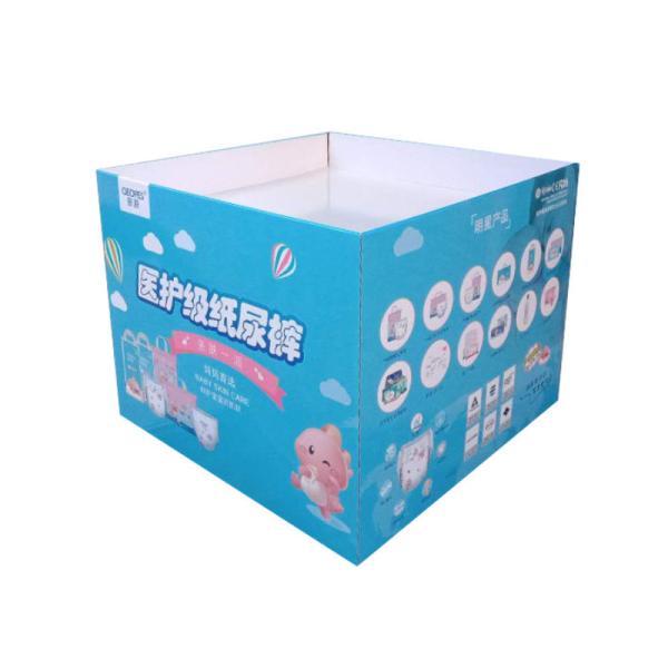 Retail Shops Eco-friendly Custom Corrugated Cardboard Display Rack with Logo Packaging