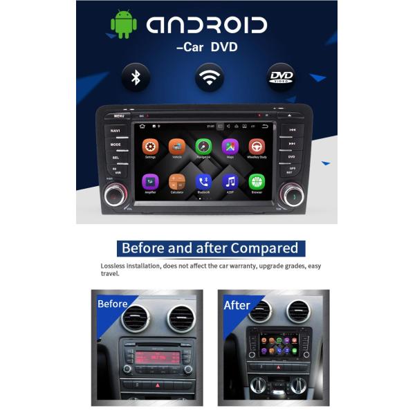 Android 7.1 Audi In Car Stereo Dvd Player 3g Wifi BT AM FM Supported