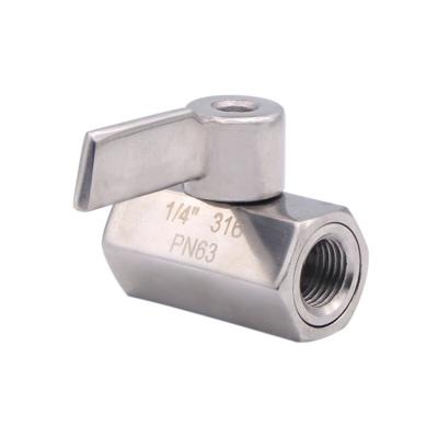 Steel Handle Casting Food Grade Female Sms 6.4mpa Ball Valve 316 Stainless Steel
