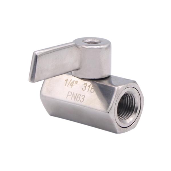 Steel Handle Casting Food Grade Female Sms 6.4mpa Ball Valve 316 Stainless Steel
