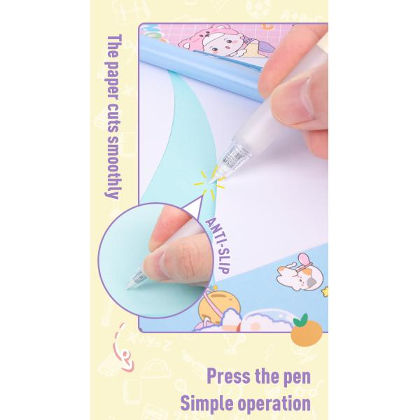 Logotipo personalizado Acceptable Mini cuchillas Estética adhesivos cortador para álbum de recortes de niños