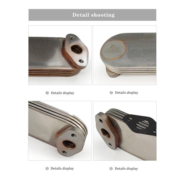 Una base más fresca 6D105 de Oil Cooler del excavador de la asamblea S6K 4P 34339-03100 del aceite de motor