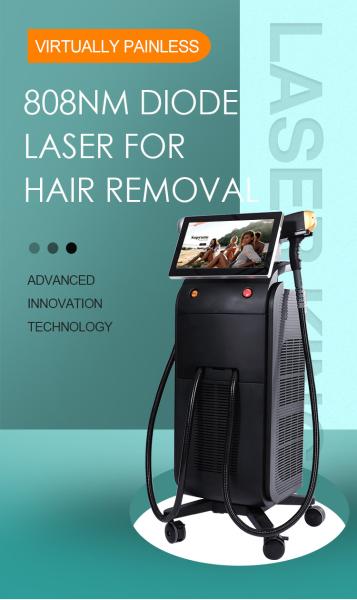 Remoção portátil Epilator do cabelo do laser 755 808 1064nm do dispositivo indolor do laser do diodo de YAG IPL
