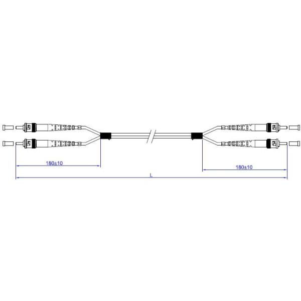 ST 1M к кабелям заплаты оптического волокна одиночного режима прыгуна ST 2.0mm 9/125 прочных OEM