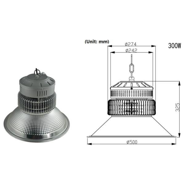 Aluminum Fin LED High Bay Light 100W 150W 200W 300W