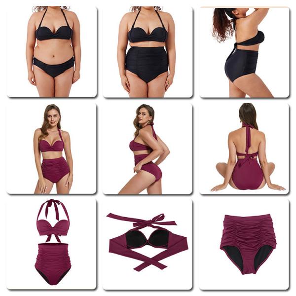 Hexin Custom High Waist Suit Respirável Solid Shapewear para Mulheres Fitness Traje de Natação