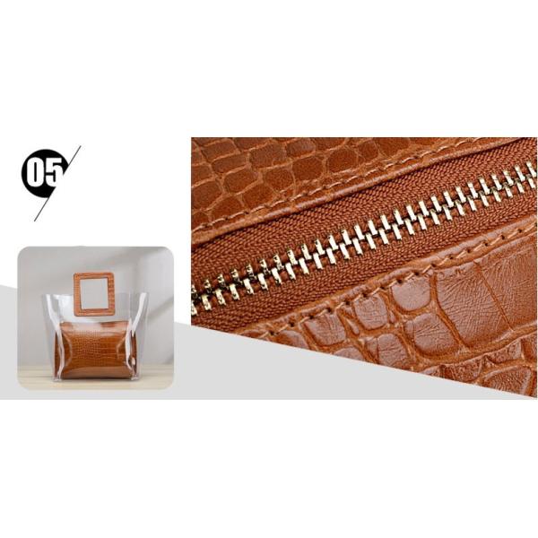 Promotion Clear Cosmetic Handle Bag Tote Bags, Recyclable PVC Loop Handle Plastic Bag, Gift And Shopping