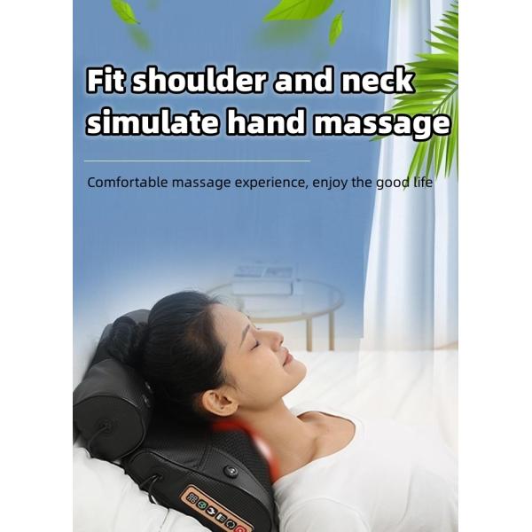 2023 Home Electric Neck Cushion Shiatsu Back Massager with Heat Function and Customized Logo Availabled Massage Pillow