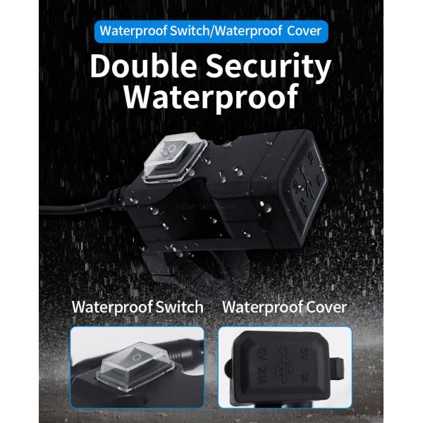 5v 3.1a Bmw Motorcycle Usb Adapter , Double Waterproof Usb Port Motorcycle