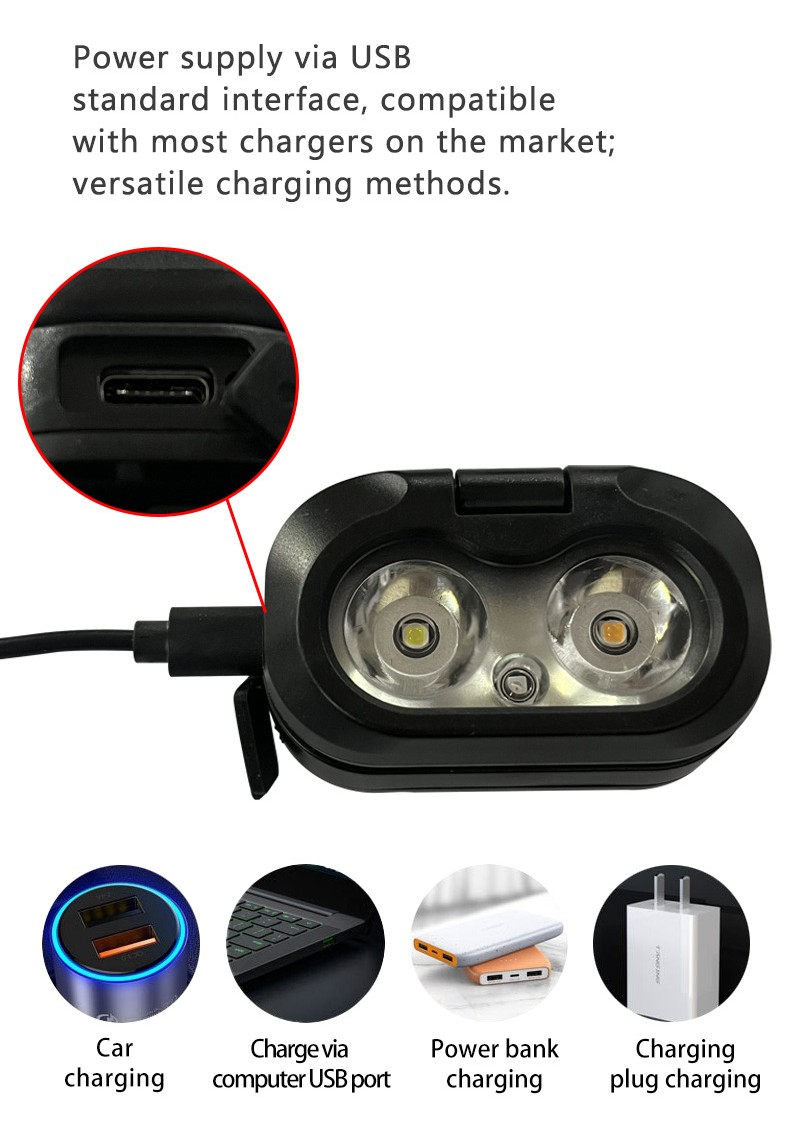 Cross-border Special Intelligent Sensing Hawk Eye USB Charging Portable Outdoor Head Lamp Fishing Lamp Night Running Head Lamp