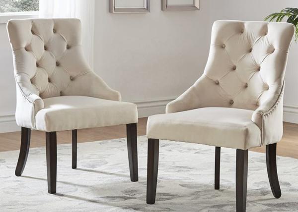 Steel Pipe D62cm Modern High Back Dining Chairs For Hotel