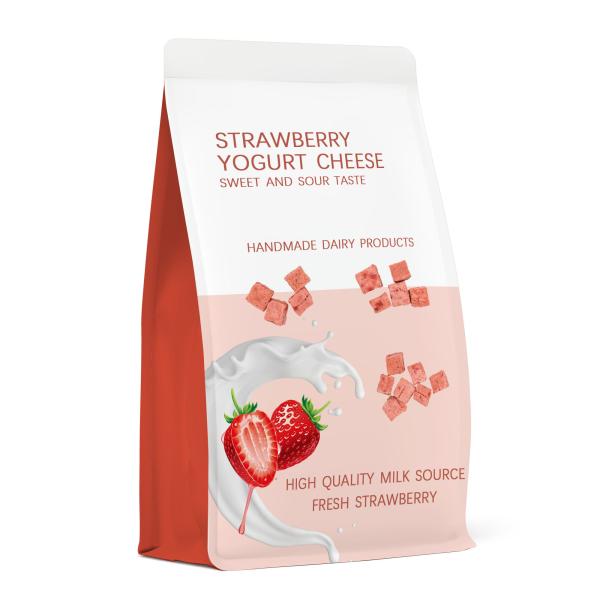 Sacos de empacotamento recicláveis da porca do queijo da morango CMYK + cor de ponto