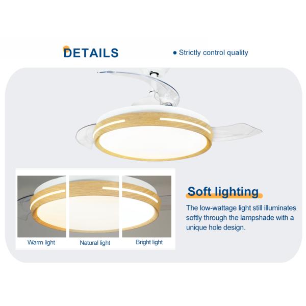 bedroom ceiling fan Умный 42 дюймовый светодиодный невидимый потолочный вентилятор для спальни и гостиной