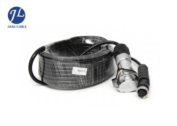 Backup Camera Coiled Trailer Cable Connector Receptacle Kit 4PIN Aviation Cable Input For Caravans