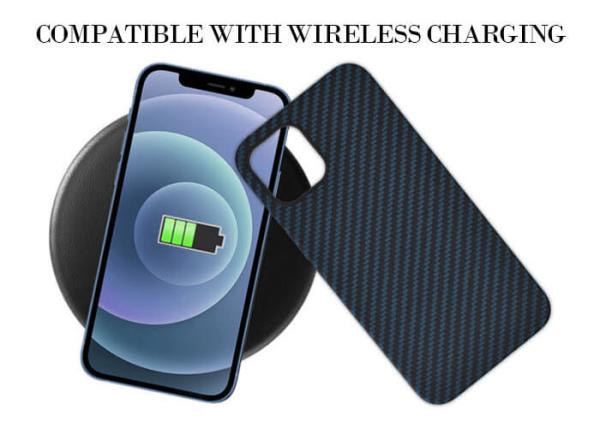 Scratch Resistant Matte Surface Blue iPhone 12 Aramid Carbon Fiber Case