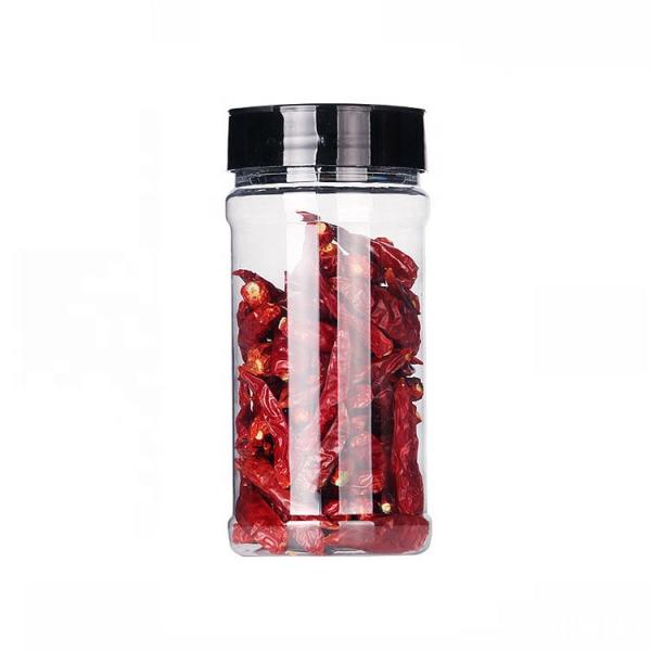 Cylinder 200ml Clear Plastic Jars For Spice Kitchen Organizer