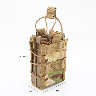 Outdoor Tactical Magazine Pouches Quick Draw Holsters AK M4 Elastic Molle Vest Backpack