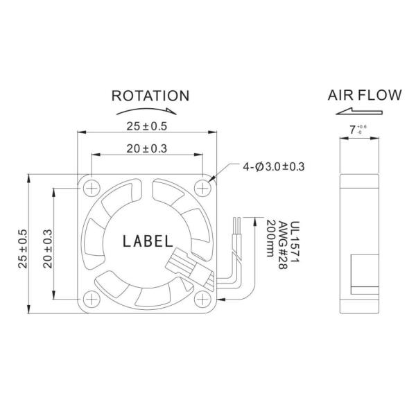 Plastic Mini Ventilator 12v DC Axial Fans For Small Electric Equipment
