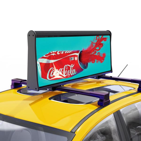 HD Outdoor 4500nits Car Roof Advertising Signs Energy Saving