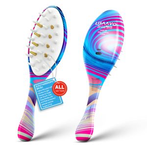 450mAh 3,7V Brosses à cheveux rechargeables EMS 450nm Peigne de thérapie LED bleue