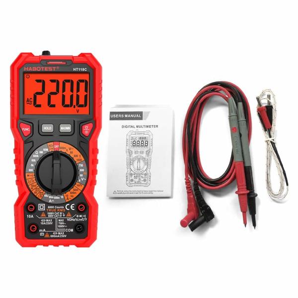 analog multimeter specifications With probe to measure voltage Temperature Capacitance Resistance Hz