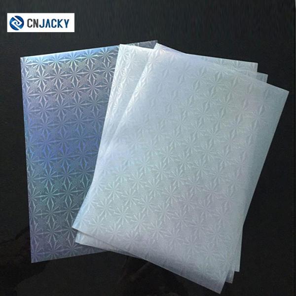 Clear Smart Card Material Overlay PVC Holographic Film For ID Cards / VIP Card
