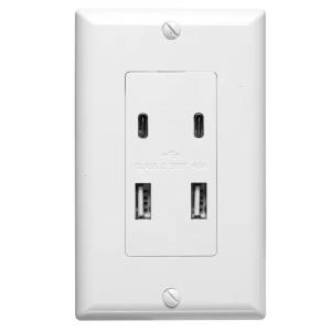 公共エリア 便利な充電 2 USB ウォールソケット 2 タイプC