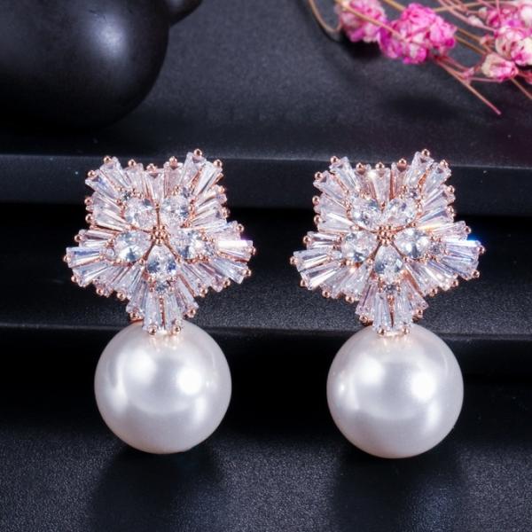 Fashion zirconia earrings cz earrings classic simple earrings design jewelry earrings necklace jewelry set