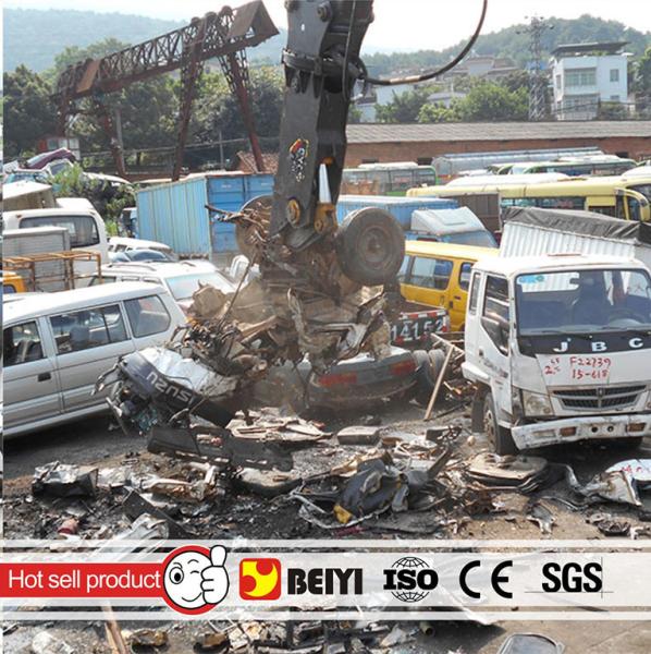 BEIYI BY-CS Mobile scrap metal shear hydraulic excavator shear for sale