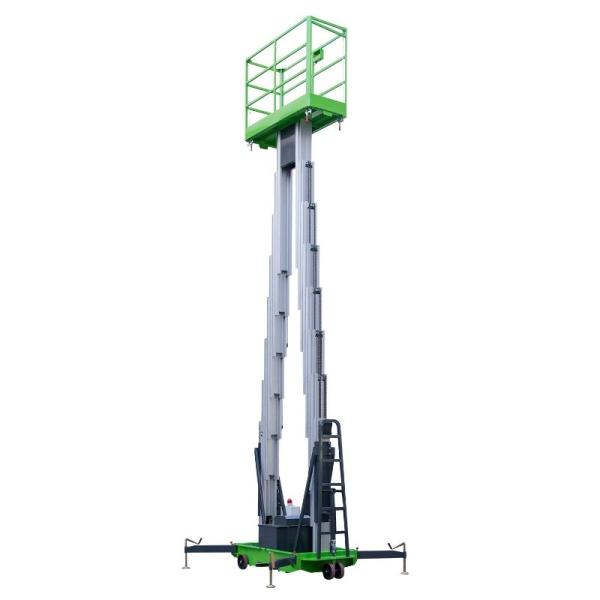 Plateforme de travail aérien à levage vertical mobile à double mât
