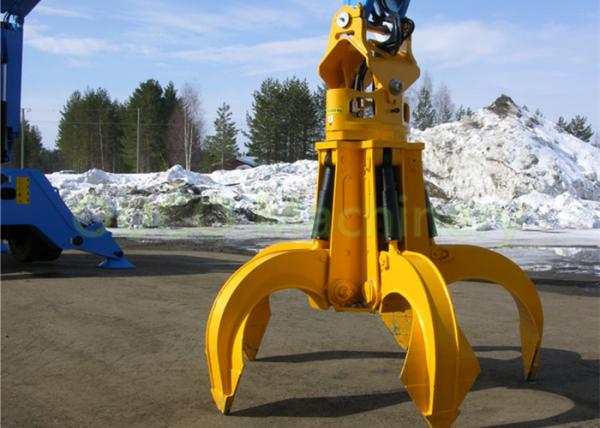 Electric Hydraulic Orange Peel Grab , Scrap Handling Rope Peel Grab Bucket