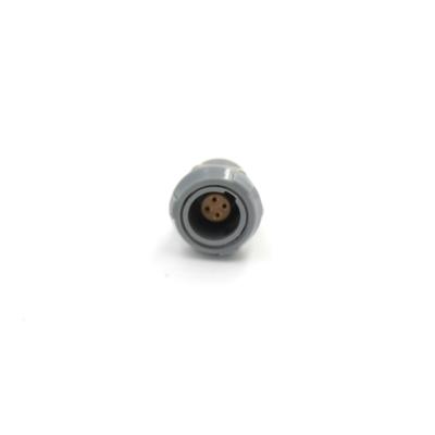 IP50 Medical Plastic Circular Connectors Female 1P 1 Keying 4 Pin Socket Connector