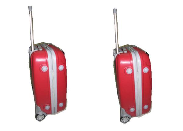 Carry On Red Two Wheel Carry On Luggage Set Of 3 Plastic Handle Framed