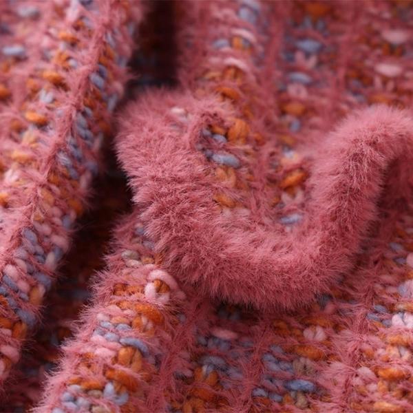 Розовая пурпурная мода шахматной доски Bespoke кардиган кнопки элегантных женщин свитеров