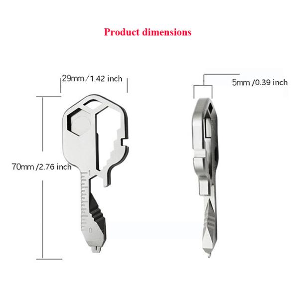 PVD revêtement porte-clés outil de survie équipement 24 en une injection de métal ODM