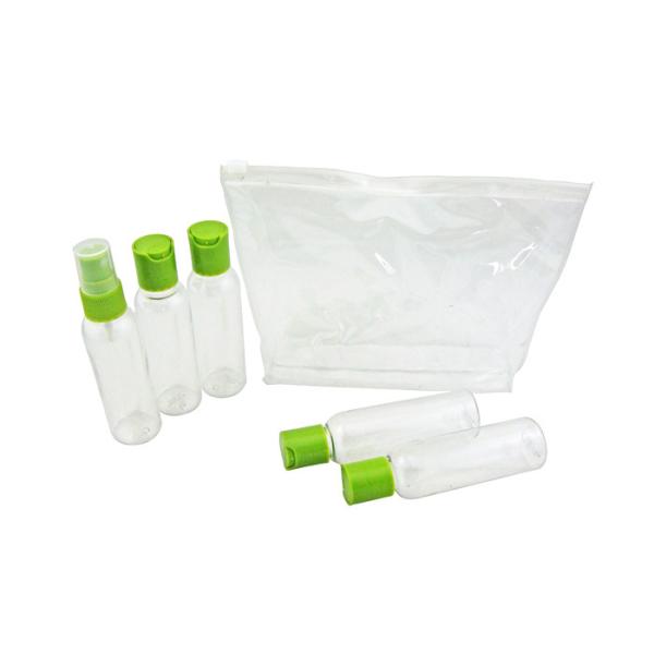 Save Space Durable Airplane Travel Kits , Convenient Cosmetic Travel Bottles