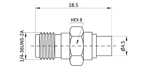 Female RF Adapter Brass SMA To MCX Adapter 6GHz SMA / MCX-KK