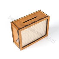 Banque de pièces en bois rustique    Box d'épargne artisanale pour enfants et adultes, Banque de cochon écologique pour garçons et filles, cadeau idéal pour un anniversaire ou une décoration intérieure