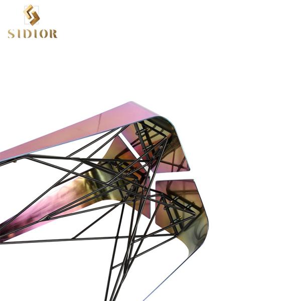 Original Design Modern Unique Stool Cafe Home Portable Dining Chair Stool Stainless Steel Colorful Stool